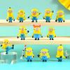 New Sell 12Pcs/Set Kawai Miniones Figurines Toys 3D Eye Despicable Miniones Action Figures Classic Toys Xmas Gifts For Children