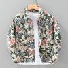 Foreign Trade Surplus American Retro Jacquard Cool Jacket for Men, Spring and Autumn Trendy Casual Floral Design Men's Coat