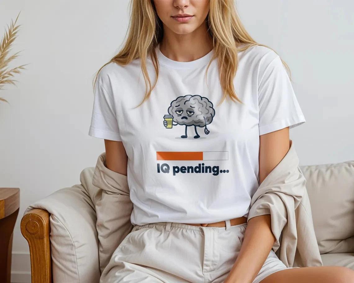 IQ Pending T- Shirt: Funny Sarcastic Graphic Tee S
