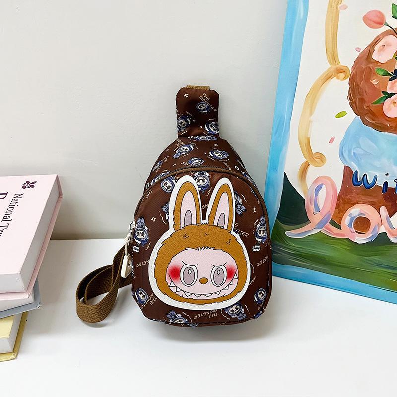 

Детская маленькая нагрудная сумка в мультяшном иностранном стиле, повседневная сумка через плечо, повседневная милая универсальная сумка-мессенджер