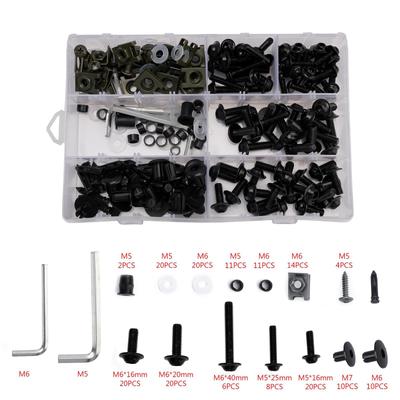 198PCS Motorrad Sportbike Windschutzscheibe Verkleidung Schrauben Kit Fastener Clips Schrauben Für Honda Kawasaki Ducati