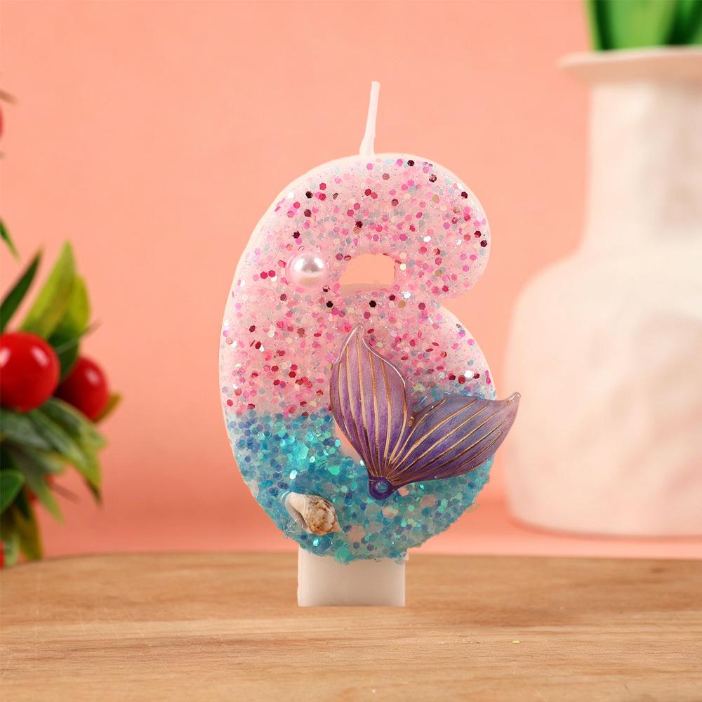 Birthday Number Candles with Design for Decoration Party Supplies