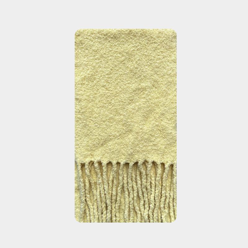 Selected Wool Circle Solid Color Tassel Scarf Women's Winter Atmosphere Soft Scarf