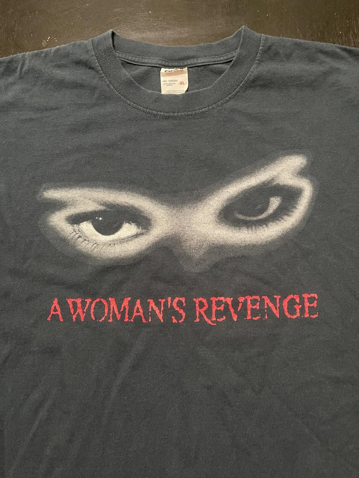 

Vintage Derrick Brinkley A Woman s Revenge MEI Promo 100% Cotton T-shirt Mens Tees Top, Black, Size: XL XL