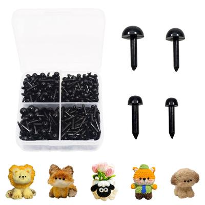LeTradeJP Stuffed Animal Approximately 800 Animal Doll Handmade DIY Eyes, Black, Pieces, Round, 3mm/4mm/5mm/6mm, Eyes, Crafts, Parts, Sewing,