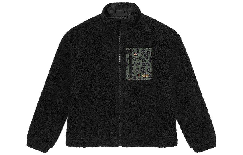 Vans Velvet Jackets Women s Black Stand Collar Moderate VN000432BLK XS