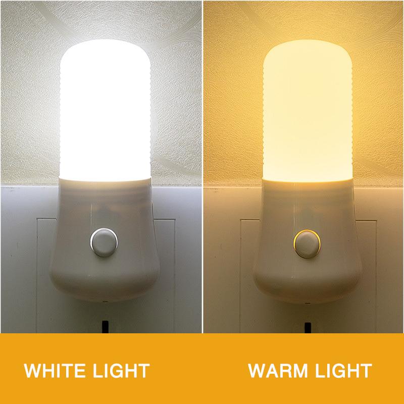 Veilleuses LED à prise UE/US, interrupteur à bouton-poussoir, lampe de chevet pour chambre de bébé, couloir, décoration d'intérieur, prise murale