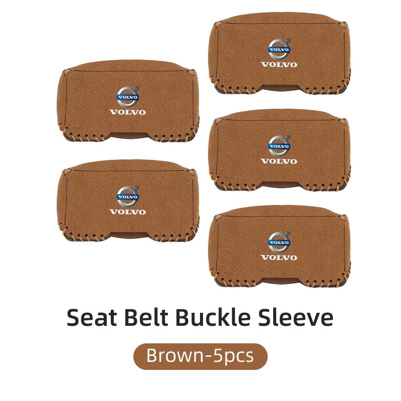Car Suede Safety Belt Buckle Protector Cover Interior Accessories For Volvo AWD C30 C70 S60 S80 T6 V40 V50 V60 V70 V90 XC60 XC90