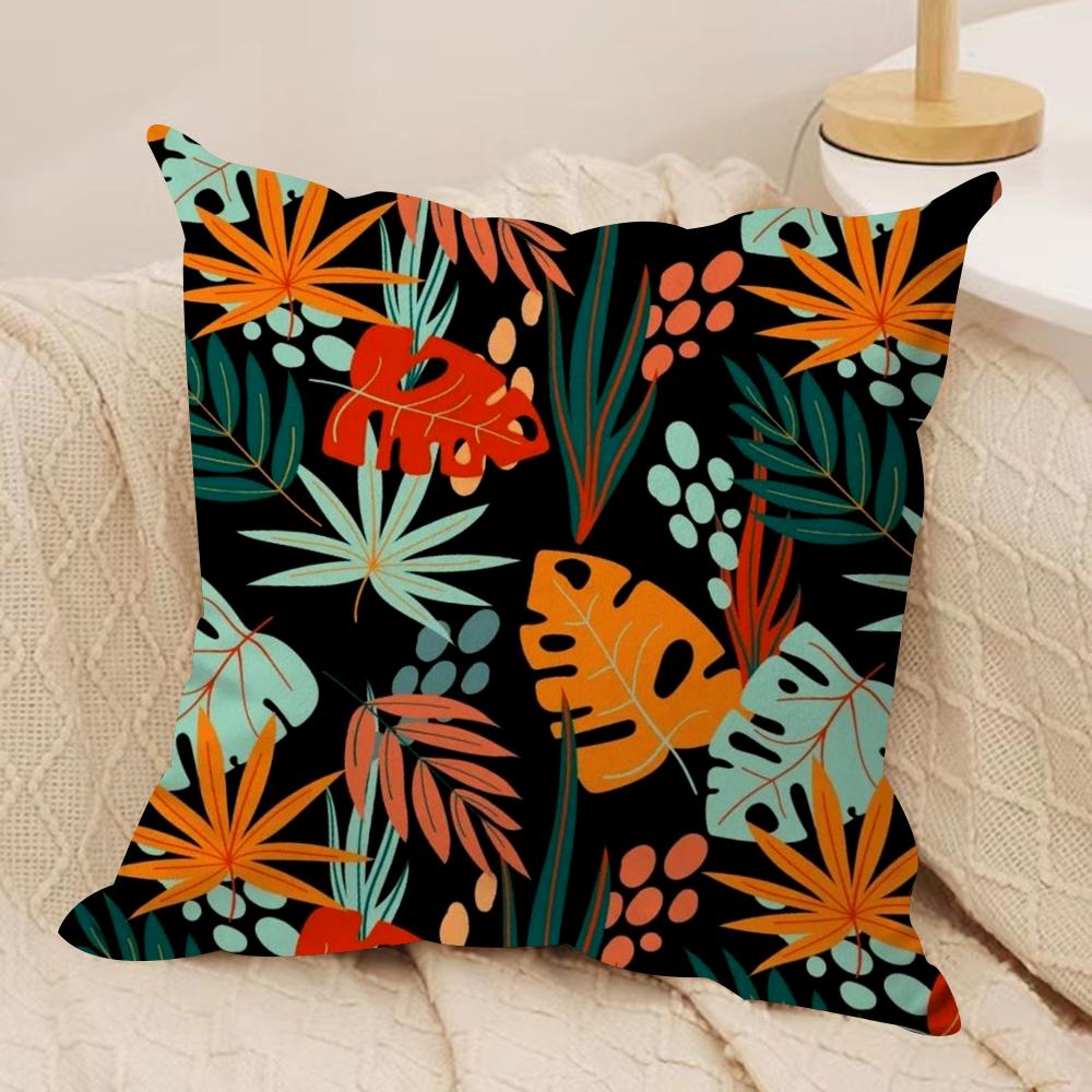 Classic Fresh Floral Pattern Cushion Cover Soft Plush Fabric DoubleSided Printed Cushion Covers for All Seasons Home Decor