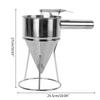Stainless Steel Piston Funnels Octopus Balls Gadgets with Rack Batter Dispensers Cake Decorating Tools Funnel Dispensers