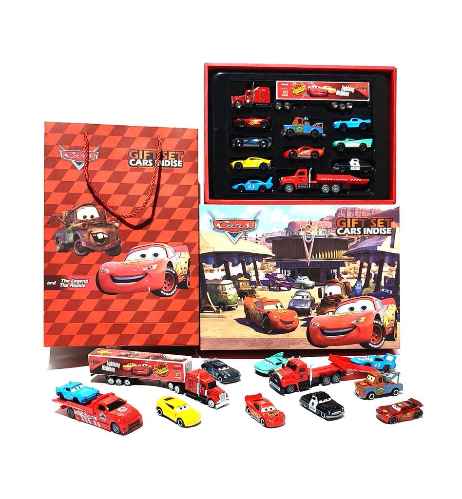 Cars 3 Lightning McQueen & Storm Alloy Toy Set - Black, Mater Edition, Kids' Gift