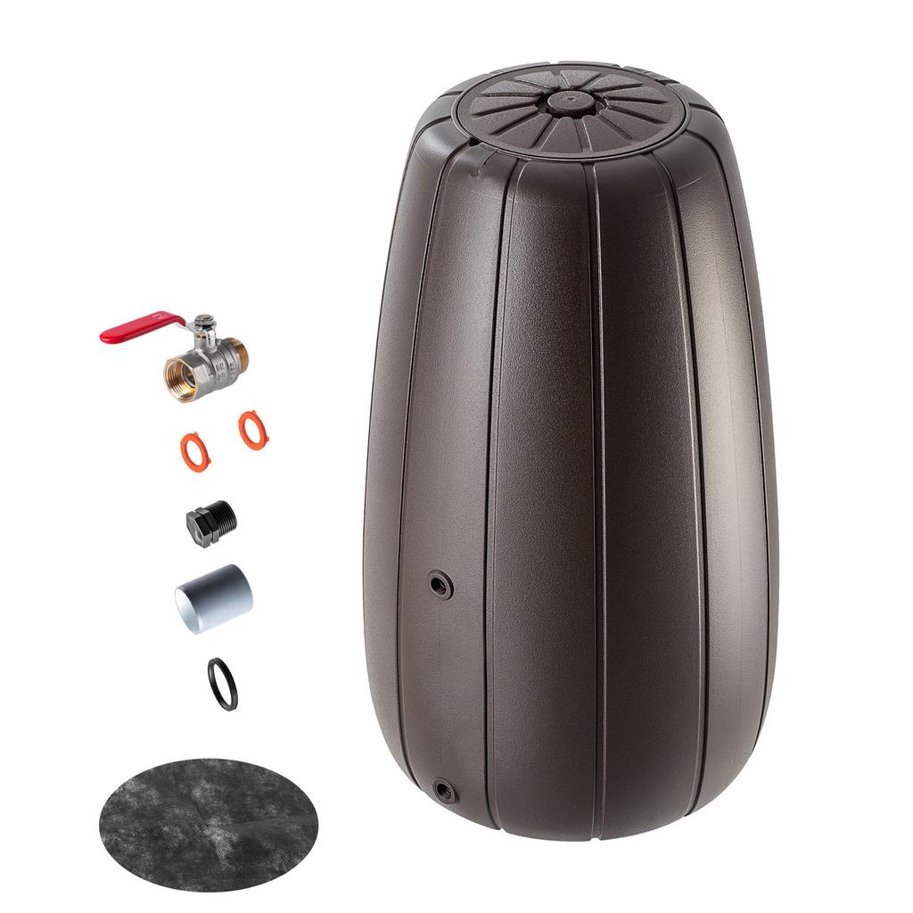 KADAX Zbiornik Na Deszczówkę Wodę Beczka 200L Deszcz Pojemnik + Kran Z Donicą 2W1