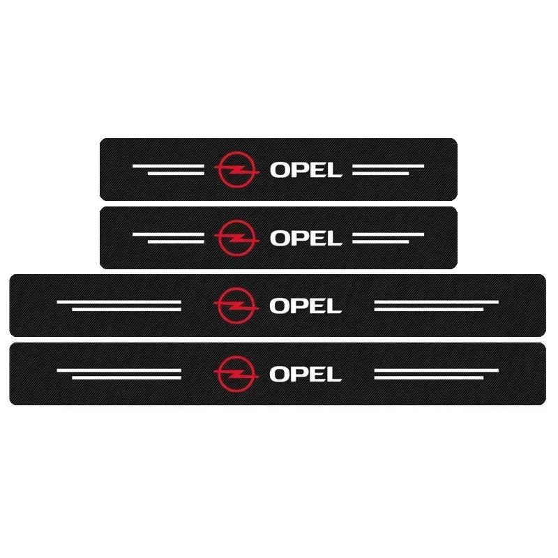 4ks samolepka na práh z uhlíkových vláken pro auta Samolepka na ochranu pedálů Pro Opel Astra j Insignia Astra g Corsa Mokka Vivaro Meriva