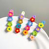 1/4Pcs Girl Hairpins Colorful Flower Decor Hair Clips Side Bang Hair Pins Plastic Material Hair Accessories