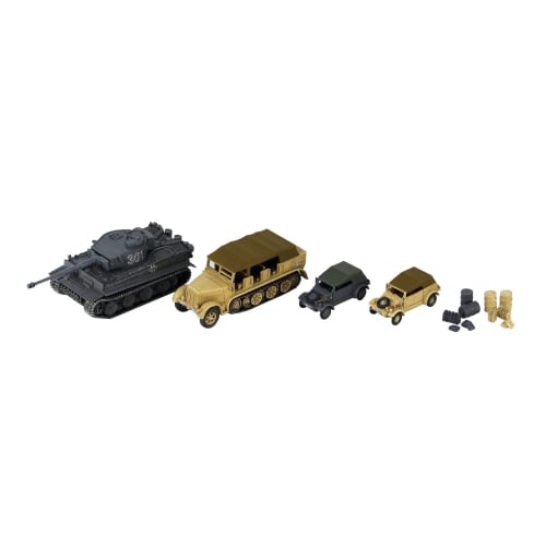 Pit Road 1/144 SG Series World War II German Army Military Vehicle Set 2 Plastic Model Kit SGK05 (Color-Molded)