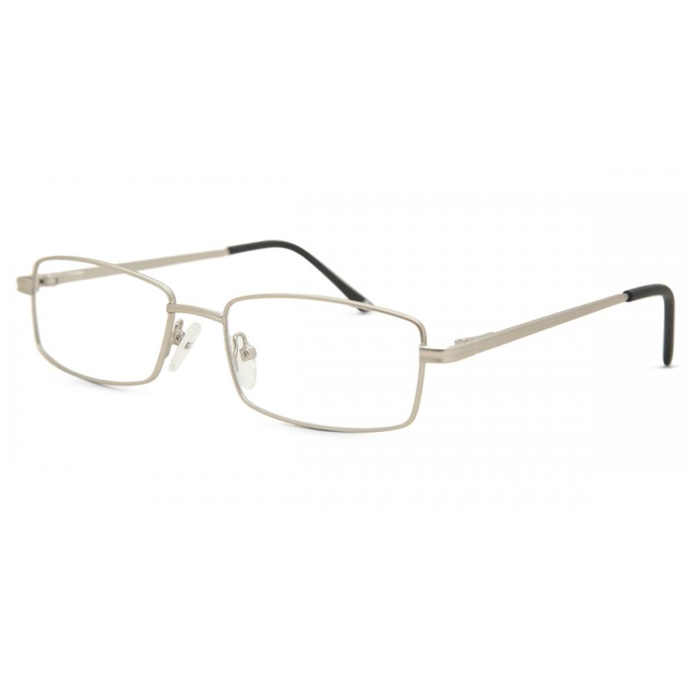 Full Rim Rectangle Silver Smartbuy Collection Leyton 510d Fashion Unisex Eyeglasses