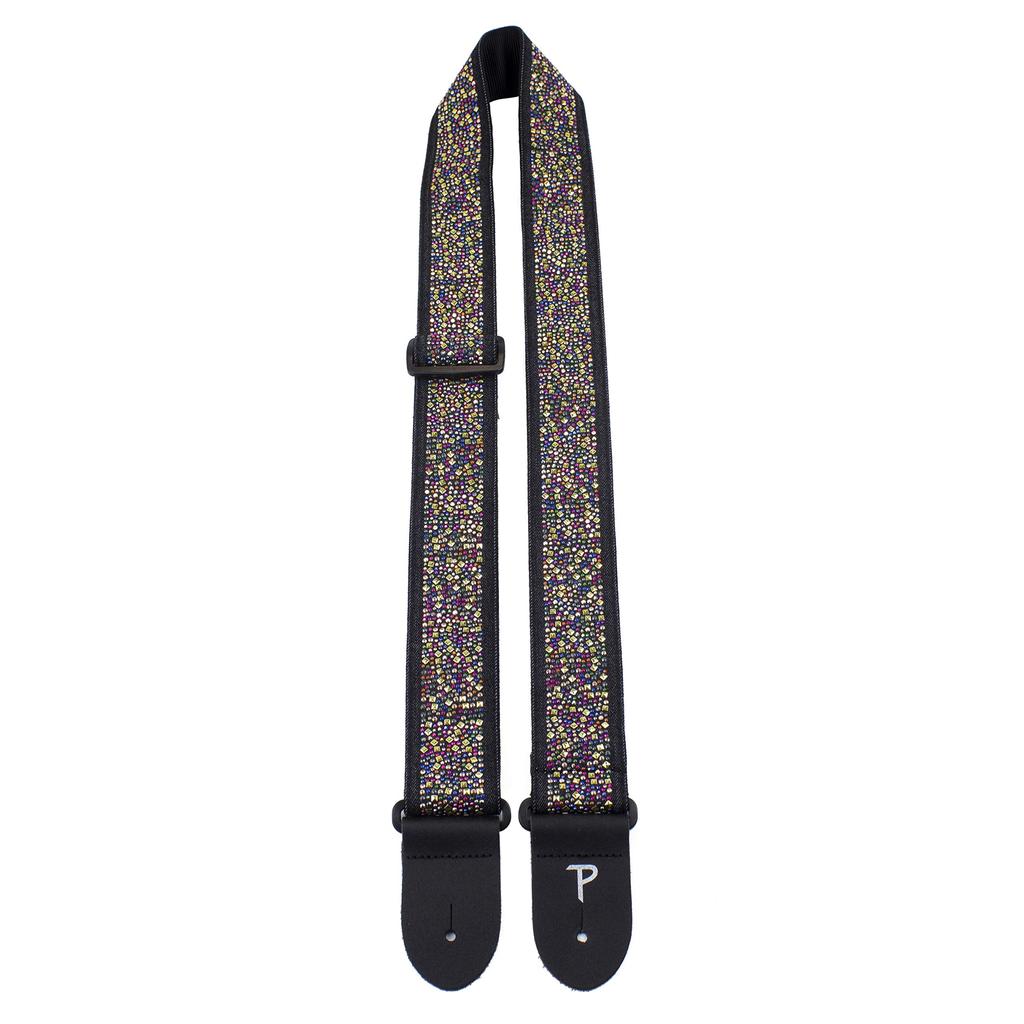 P Leathers Rhinestone Design Jacquard Guitar 2 Multicolor Perri's Ltd. Strap, inches,