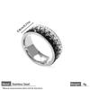 Men's Titanium Steel Cross Cat's Eye Ring: Fashionable Index Finger Accessory