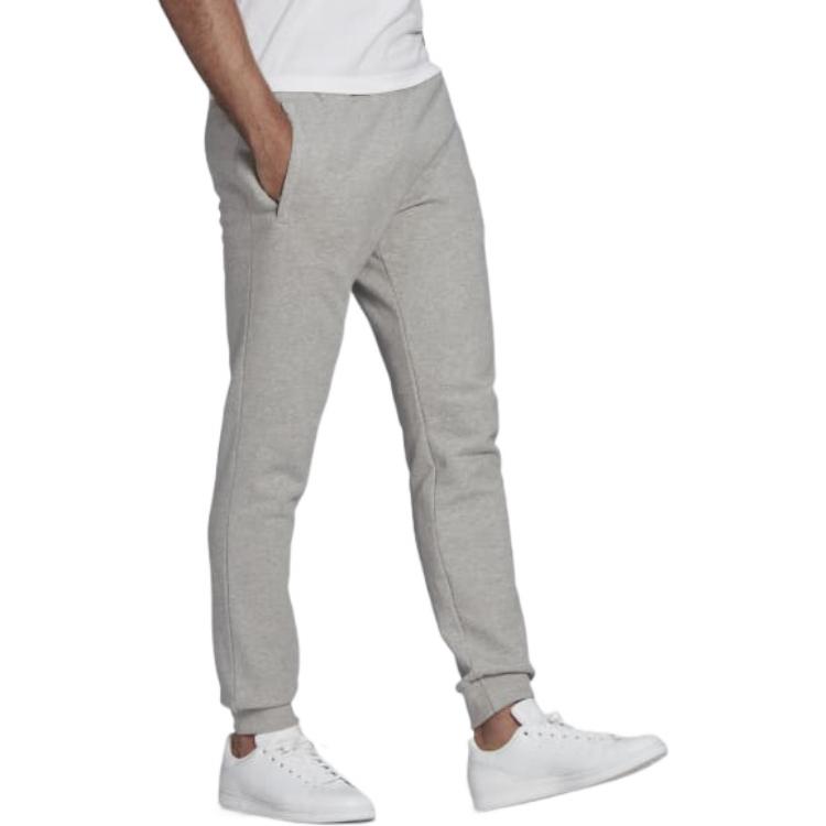 adidas Originals FW22 Logo Print Elastic Waist Mid-Rise Knit Joggers Men Bottoms Grey HC5125