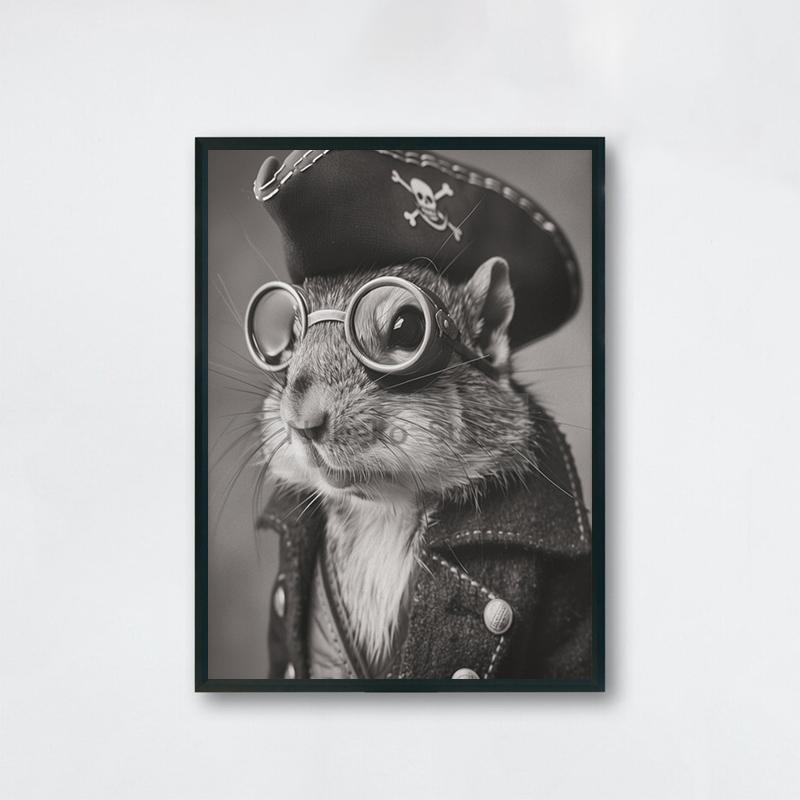 Gentleman Vintage Animals Poster Antique Design Prints Canvas Painting Retro Wall Art Pictures Home Room Monochrome Decoration