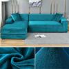 Velvet Sofa Cover for Living Room Thick Elastic Sofa Cover 1/2/3/4 Seater L Shaped Corner Sofa Cover Stretch Cover for Sofa