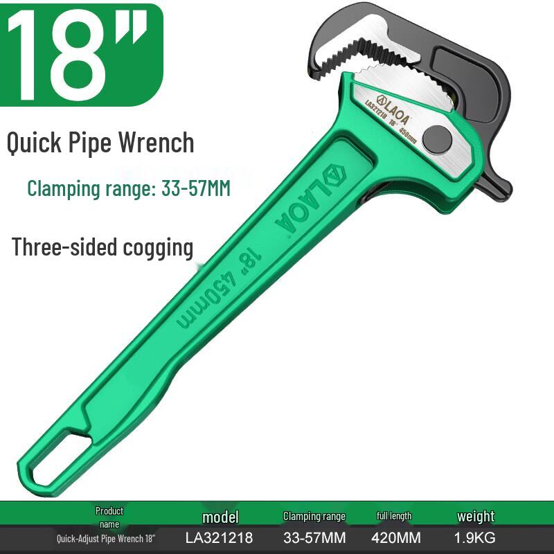 LAOA LA321218 Heavy-Duty Quick Pipe Wrench