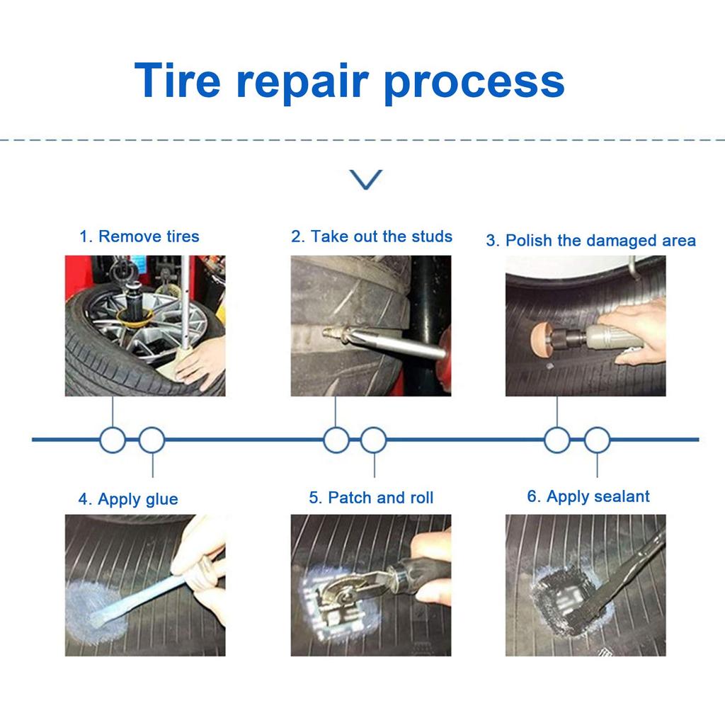 60PCS Car Tire Repair Patch Tool - 55mm Automotive Rubber and Motorcycle Emergency Solution