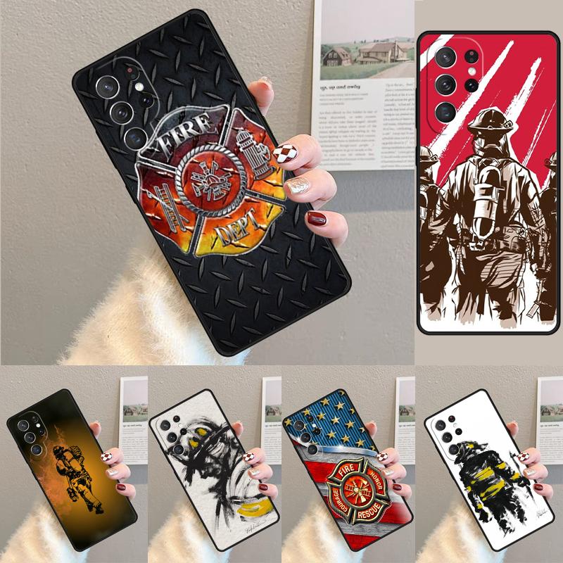 Firefighter Heroes Fireman Phone Case for Samsung Galaxy Note 10 Pro S26 Ultra S23 S24 FE S25 S21 S22 PLUS Shockproof Cove