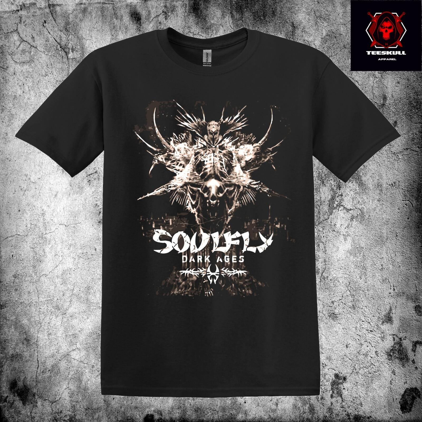 Soulfly Dark Ages Metal Rock Band Tee Heavy Cotton Unisex T-shirt S3XL L