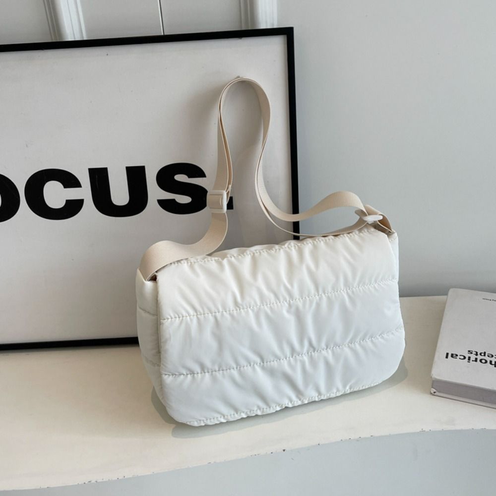 Gesteppte Nylon Gepolsterte Schultertasche Koreanischer Stil Baumwollgepolsterte Umhängetasche Reise