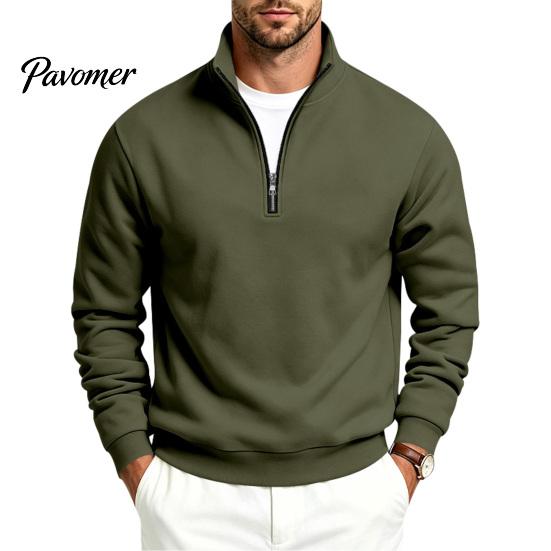 Versatile Weekend Wear Mens Quarter Zip Sweatshirt, Stand Collar Athletic Fleece Pullover, Ribbed Hem Cuffs, Casual Streetwear Hoodie Long Sleeve