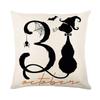 Funny Ghost Print Pillow Cover Halloween Holiday Decoration Sofa Pillow Cover Bedroom Bedside Cushion Cover