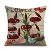 Linen Pillowcase American Rustic Rose Sofa Cushion Cover Retro Style Car Home Soft Decoration