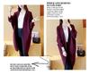 Women's Mid-Length Batwing Sleeve Knit Cardigan Shawl - Loose Fit, Plus Size, Korean Style for Autumn/Winter 2023