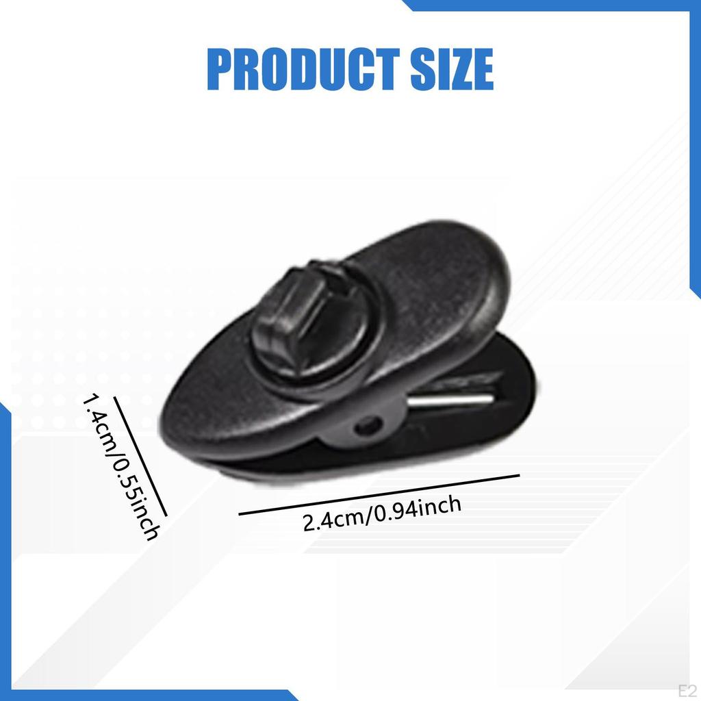100 Pieces Clips for Earphone Wire Headset Cord Clamps Degree Rotate Black Headphone Cable Holders