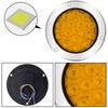 Ygmylandbb LED Truck Tail Lamp Trailer Tail Light 24V Turn Signal Universal Round Truck Trailer Boat Tail Light Yellow Patterned Lens Set of 2