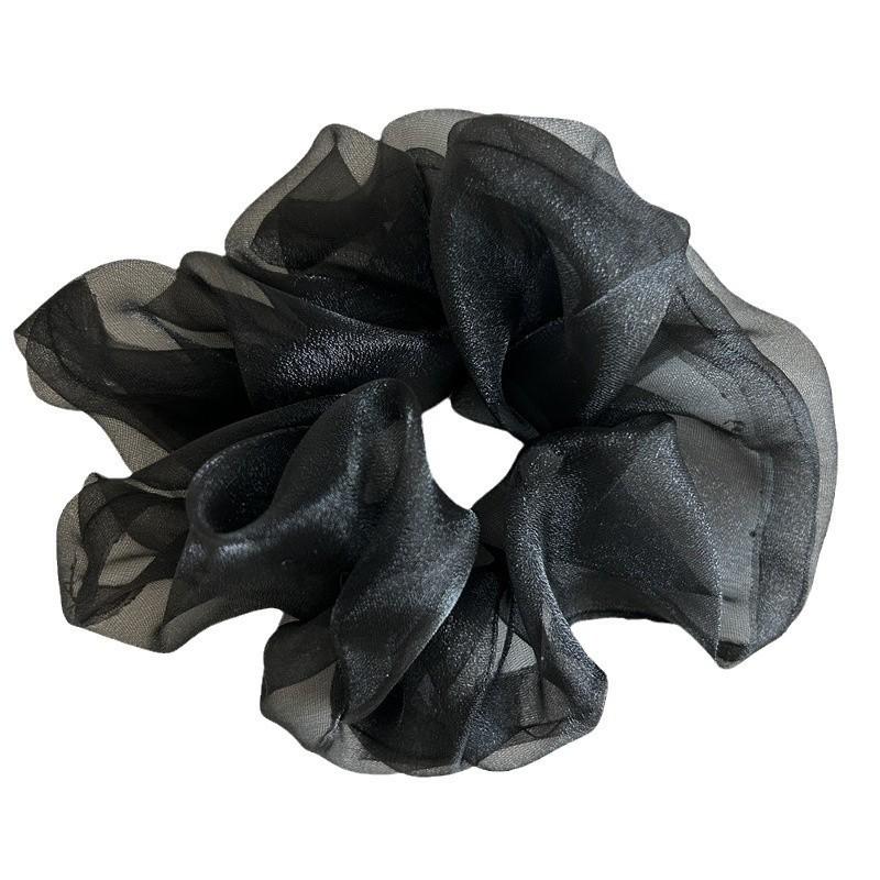 Eugen Yarn Large Intestine Hair Band Super Fairy Pearlescent Mesh Yarn Headband Temperament Ponytail Flower Hair Accessories