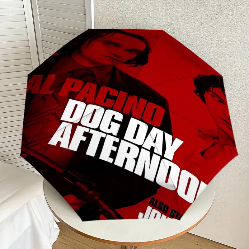 1pc Al Pacino Dog Day Afternoon Automatic Open/Close Umbrella Compact Folding Umbrella with 8-Rib Shaft lightweight esign, for Women/Men1170A