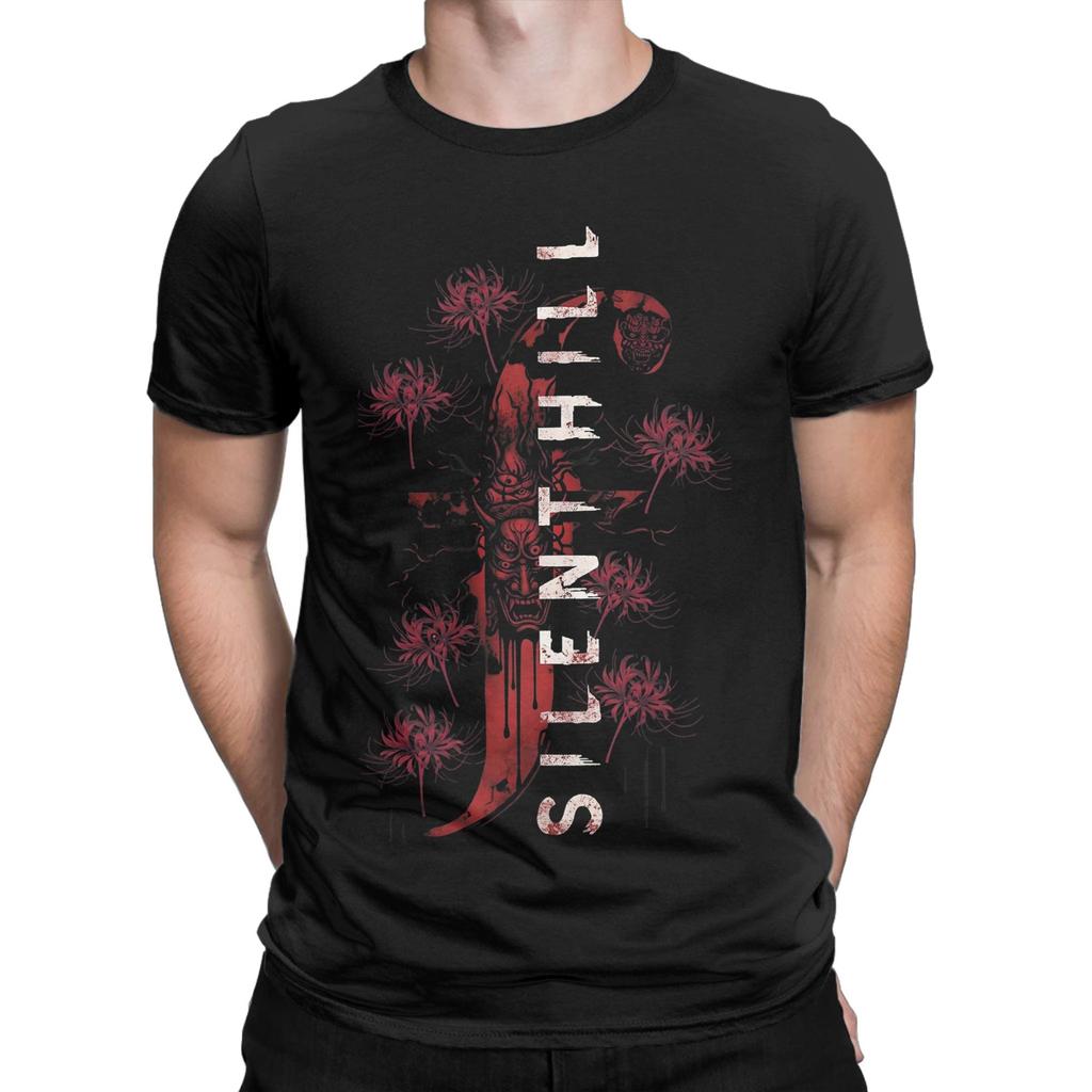 Ganzjahres Silent Hill F Horror Game 2025 T-Shirt für Männer Frauen Gaming-Liebhaber Reines Baumwoll-T-Shirt Kurzarm Kleidung