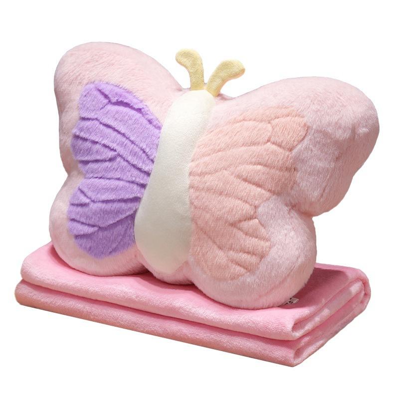 Cute Girl Butterfly Pillow Cute Butterfly Pillow Bedside Cushion Fleece Toy Original Home Beauty Student Gift