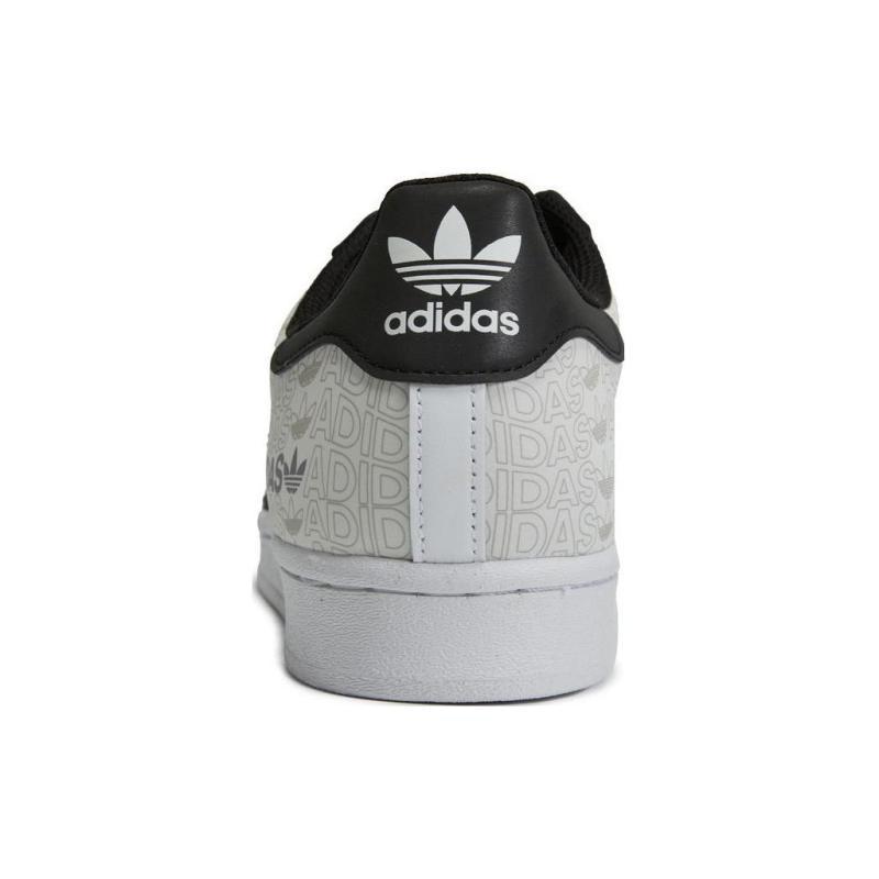 Adidas Superstar 'Reflective Allover Logo White Black' Sneakers GW7254