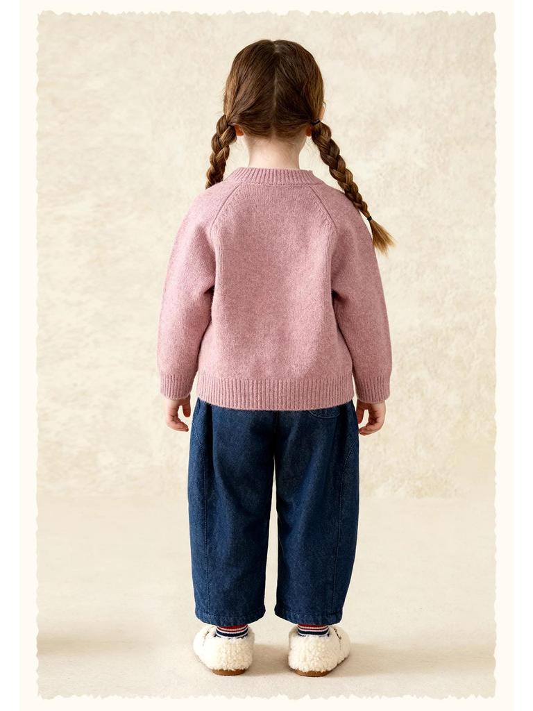 Tongbei Kids' 2025 Winter Fleece-Lined Jeans - Warm, Versatile, Fashionable for Boys & Girls.