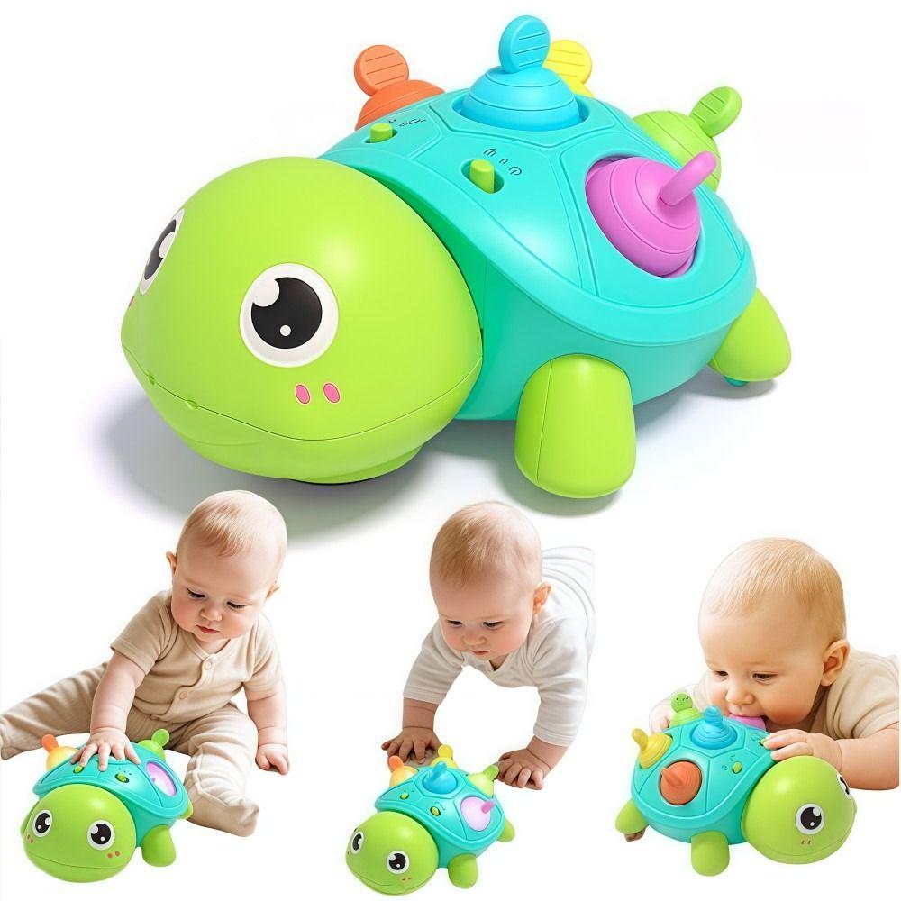 Musical Crawling Baby Crawling Toys Montessori Musical Turtle Toy Turtle Baby Toys  For 0-18 Month