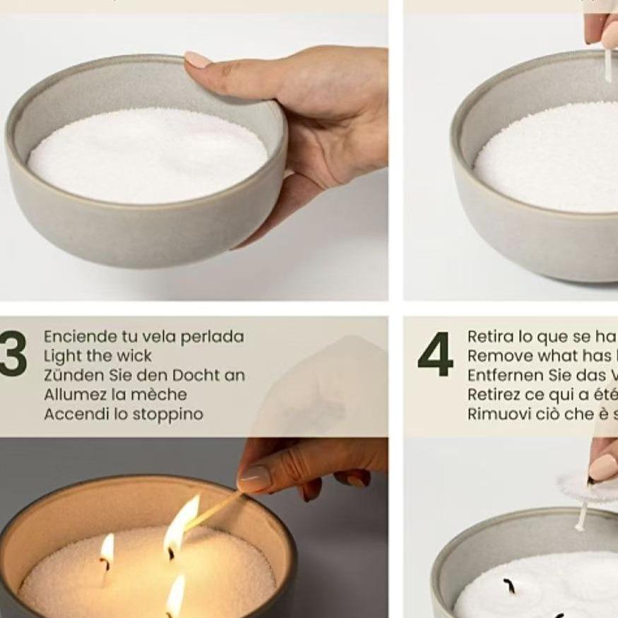 Creative Handmade Aromatherapy Candle DIY: Floating Ice Flower Crystal Wax