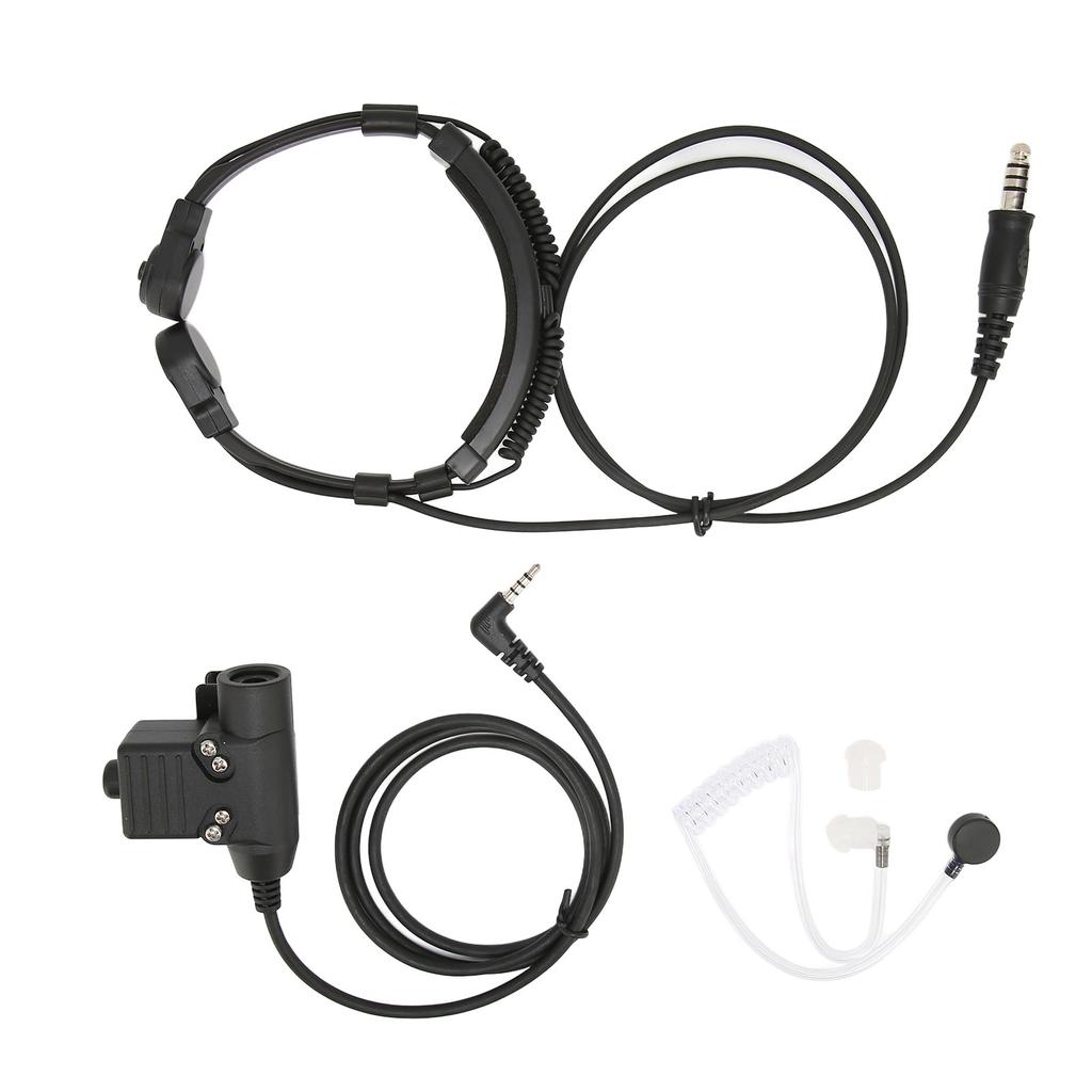 U94 PTT Headset System Adapter Throat Mic Earpiece with U94 PTT for Xiaomi 1S2S Walkie Talkies