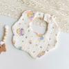 Cotton Yarn Baby Cotton Bibs Flower Shape Baby Drooling Bibs Soft Saliva Towel  Infant