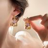 Monet Garden Purple Baroque Pearl Earrings - Vintage Style, Luxury Women's Studs