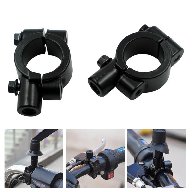Motorcycle Handlebar Clamp Mirror Mount Base Bracket Holder Stand Multifunctional, Aluminum for Customized Viewing Angle
