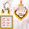 100% Real Silk Neck Scarf For Women Print Silk Square Scarf Neckerchief Fashion Bufanda  New Elegant Foulard Femme 65x65cm