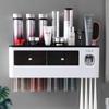Wall-Mounted Toothbrush Holder with Automatic Toothpaste Dispenser
